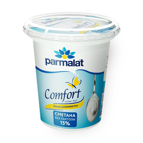 Сметана безлактозная 15% Parmalat Comfort