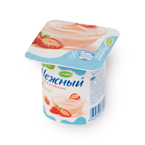 Продукт йогуртный Campina Нежный с соком клубники 1,2%