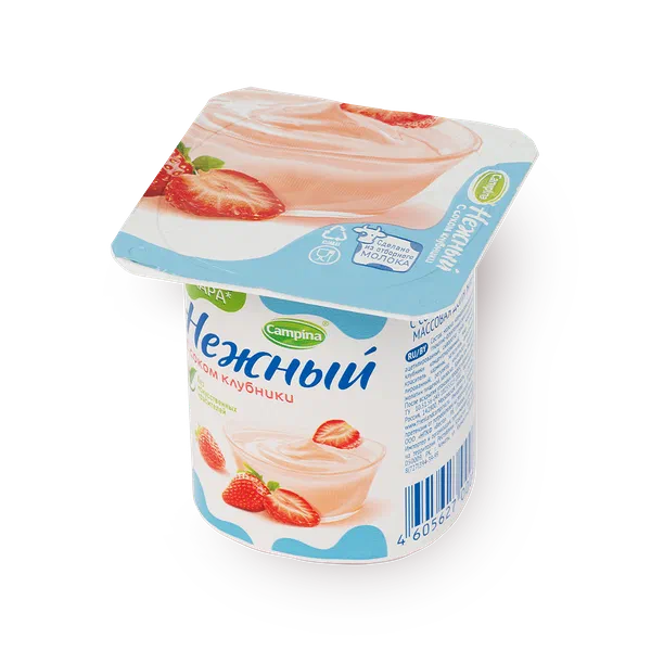 Продукт йогуртный Campina Нежный с соком клубники 1,2%