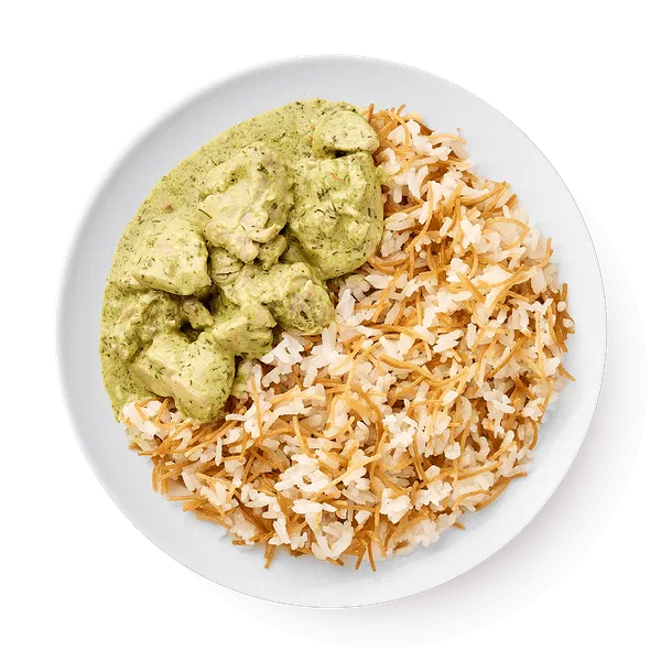Бедро куриное с рисом и макаронами в сливочном соусе Damdala