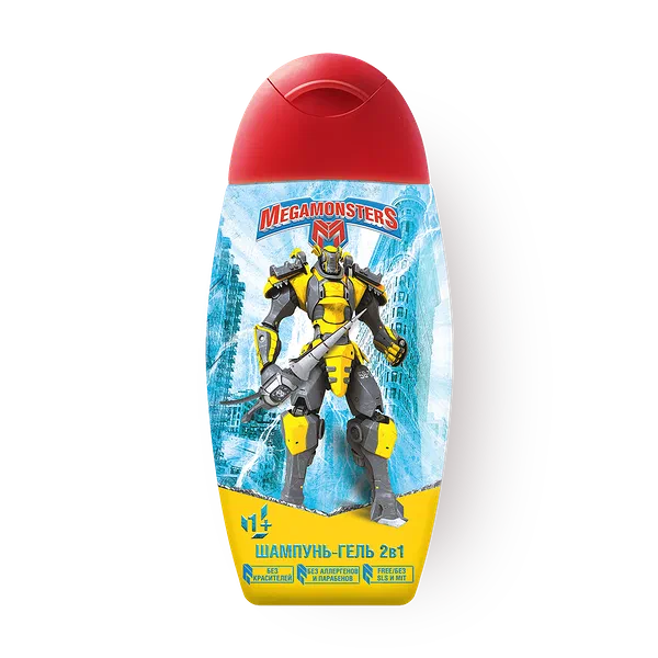 Шампунь-гель детский 2 в 1 Megamonsters