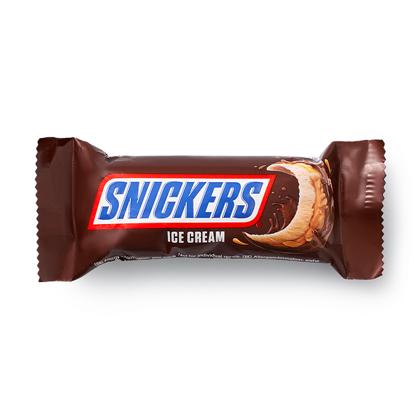 Мороженое Snickers с карамелью и арахисом в глазури