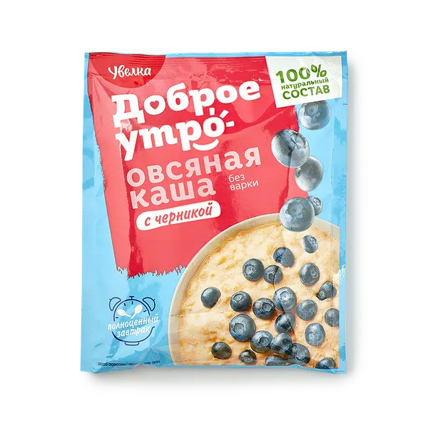 Каша овсяная без варки «Увелка» с черникой