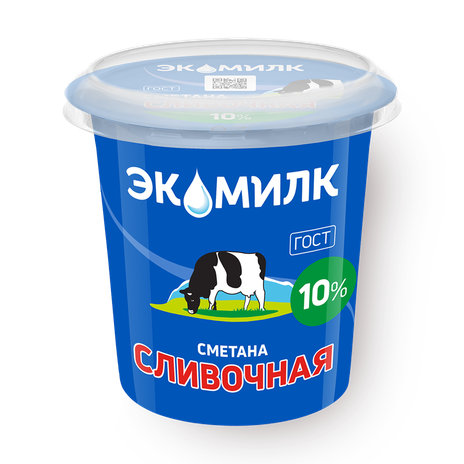 Сметана 10% «Экомилк» сливочная