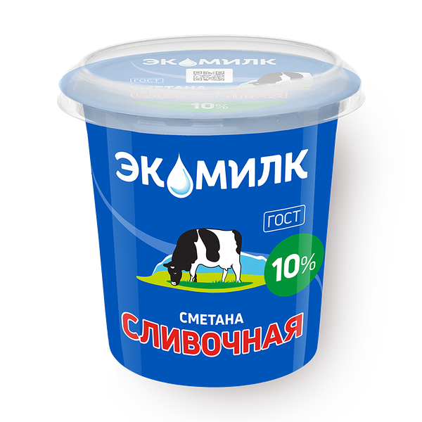 Сметана 10% «Экомилк» сливочная