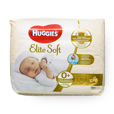 Подгузники Huggies Elite Soft №0 До 3,5Кг