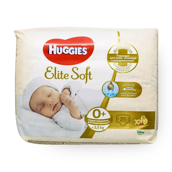 Подгузники Huggies Elite Soft №0 До 3,5Кг
