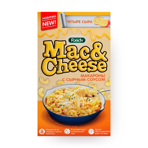 Макароны с сырным соусом Foody Mac&Cheese Четыре сыра