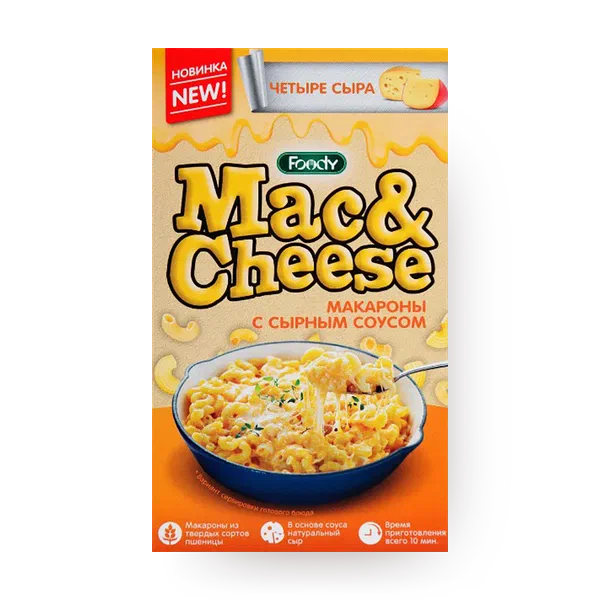 Макароны с сырным соусом Foody Mac&Cheese Четыре сыра