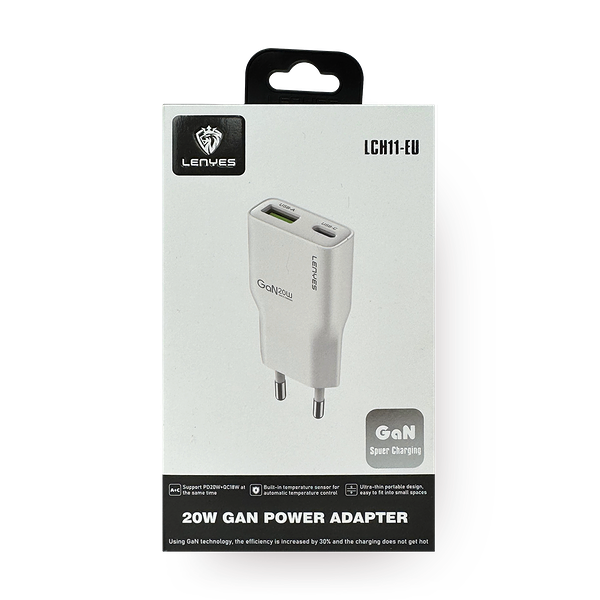 Зарядное устройство сетевое Lenyes LCH11-EU 20W GaN