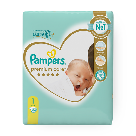 Подгузники Pampers Premium Care для новорожденных 1 размер 2-5 кг