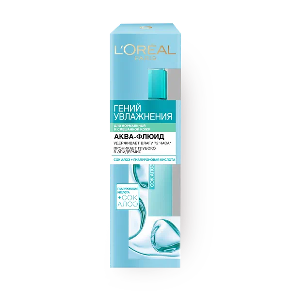 Аква-флюид для лица L'Oreal Гений увлажнения