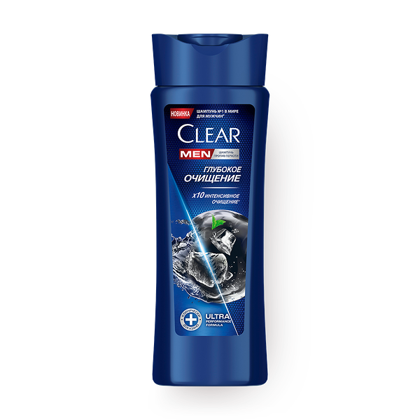 Шампунь Clear Men глубокое очищение с углём