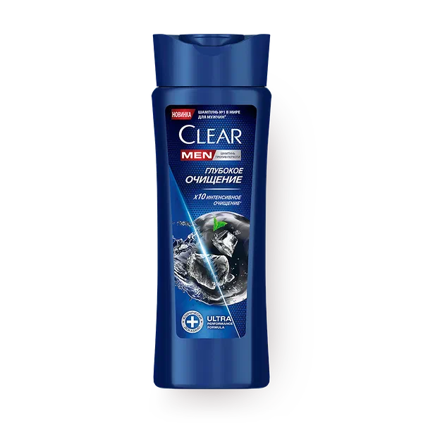 Шампунь Clear Men глубокое очищение с углём