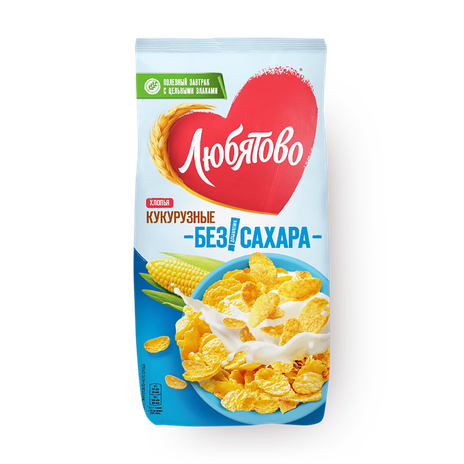 Хлопья кукурузные Лёгкие «Любятово» без сахара