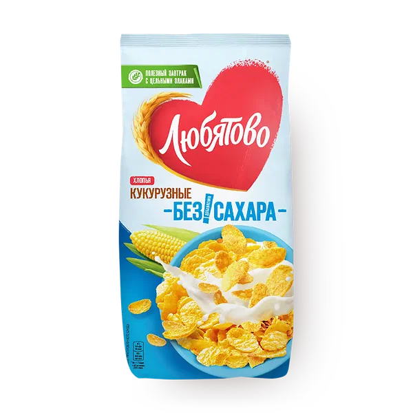 Хлопья кукурузные Лёгкие «Любятово» без сахара