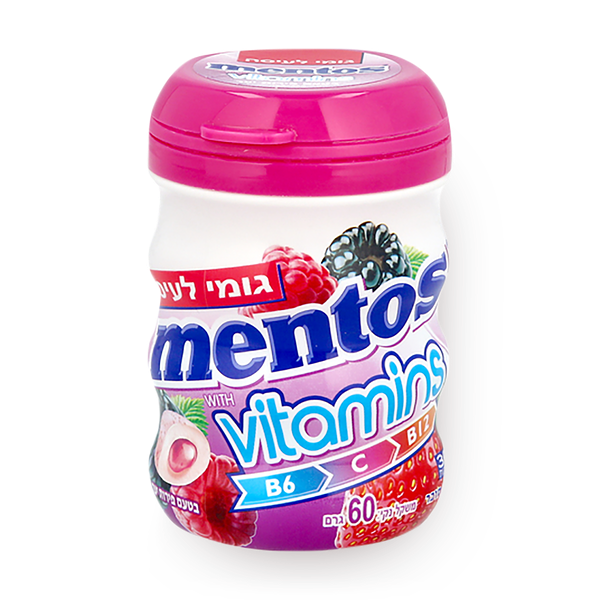 מנטוס ויטמין בטעם פירות יער, ללא סוכר
