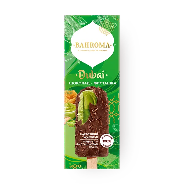 Мороженое Bahroma фисташка-шоколад эскимо