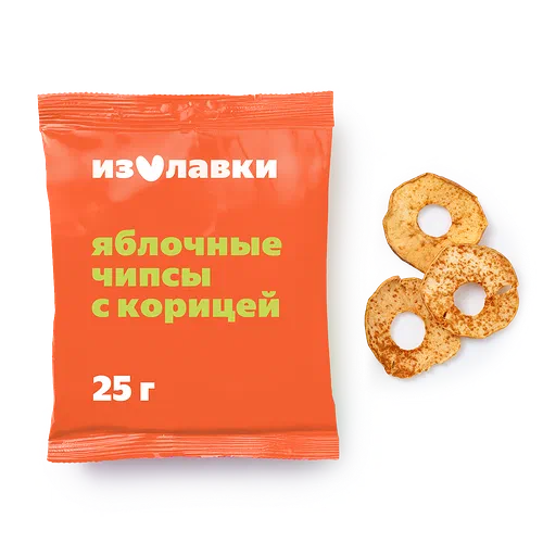 Чипсы фруктовые яблочные «Из Лавки» с корицей, 25 г — купить с