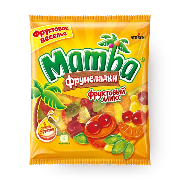 Мармелад жевательный Фрумеладки Mamba фруктовый микс