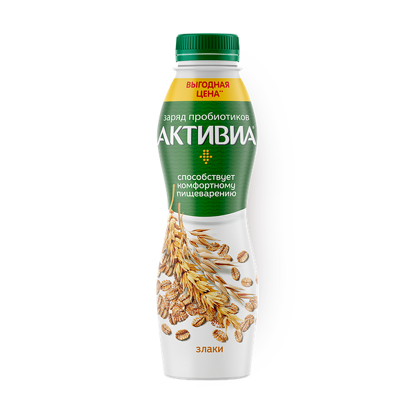 Йогурт питьевой Activia злаки
