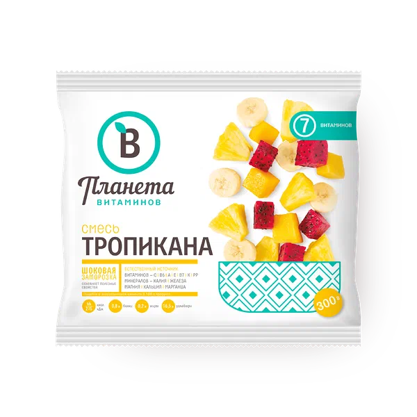 Смесь фруктовая Тропикана «Планета витаминов» замороженная