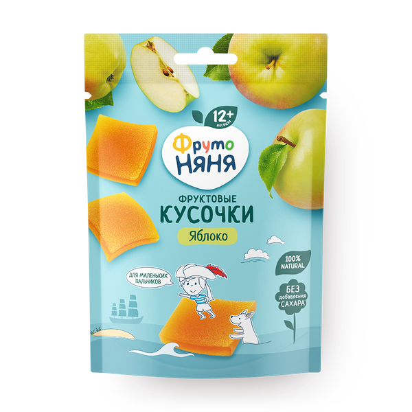 Фруктовые кусочки «ФрутоНяня» яблоко с 12 месяцев