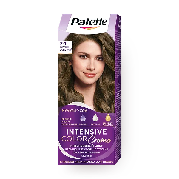 Крем-краска для волос Palette Intensive Color Creme 7-1 холодный средне-русый