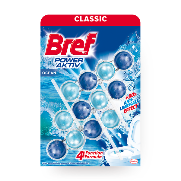 Туалетный блок «Бреф» Сила-Актив 4 в 1 Океанский бриз