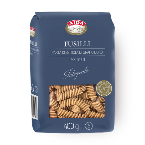 Макаронные изделия цельнозерновые Fusilli Aida cпираль