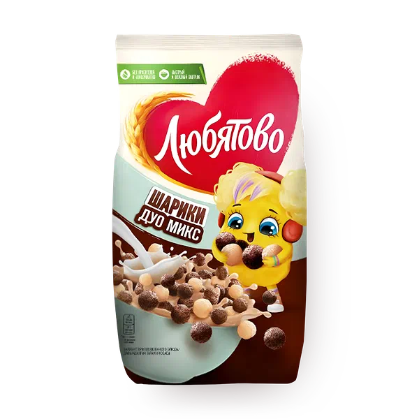 Готовый завтрак Шарики шоколадные Дуо микс «Любятово»
