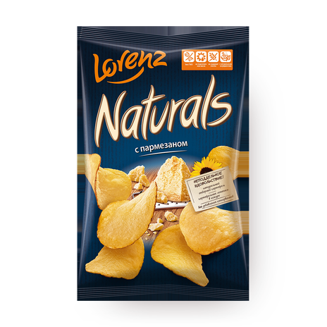 Чипсы картофельные Naturals с пармезаном
