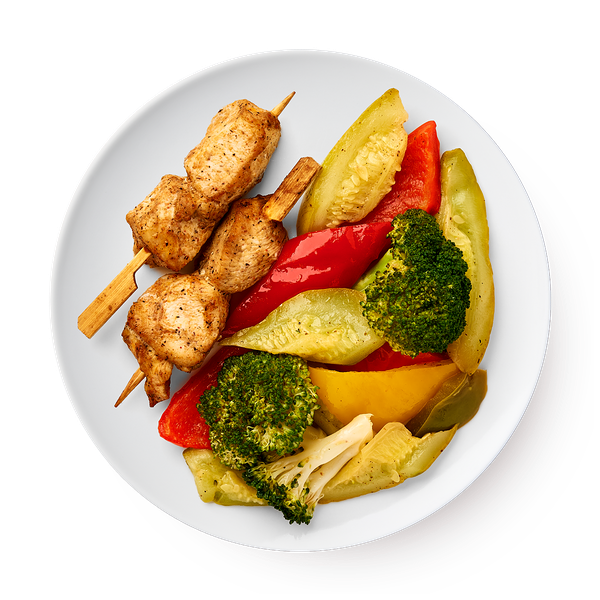 Шашлычки куриные с овощами на пару Damdala