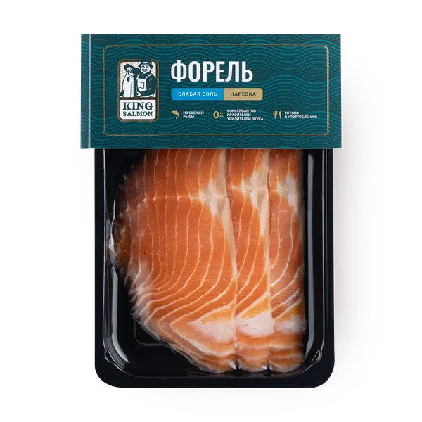 Форель слабосолёная King Salmon нарезка