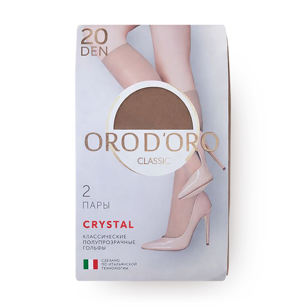 Гольфы женские Orodoro Сrystal 20 Den цвет Glace размер 23-25