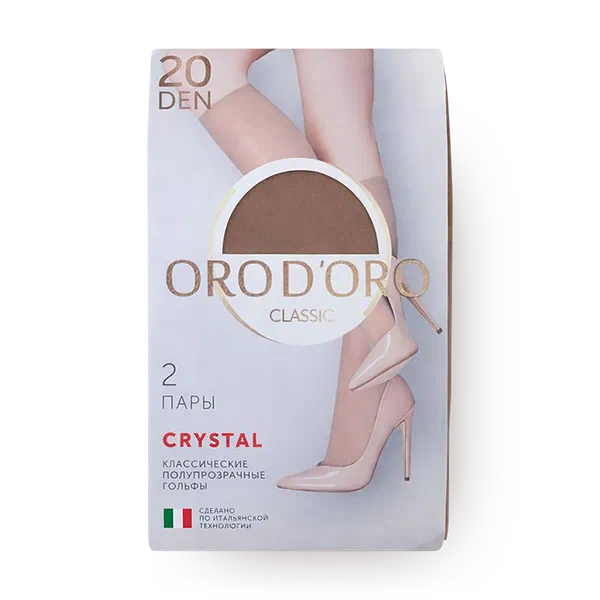 Гольфы женские Orodoro Сrystal 20 Den цвет Glace размер 23-25