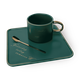 Кружка и тарелка керамические XJRJ зелёный