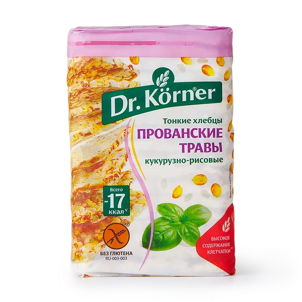 Хлебцы кукурузно-рисовые Dr.Korner с прованскими травами