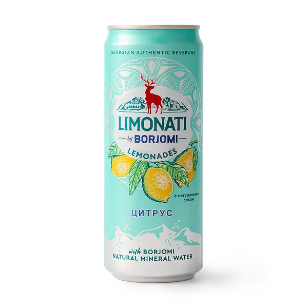 Лимонад Limonati by Borjomi цитрус с соком и минеральной водой