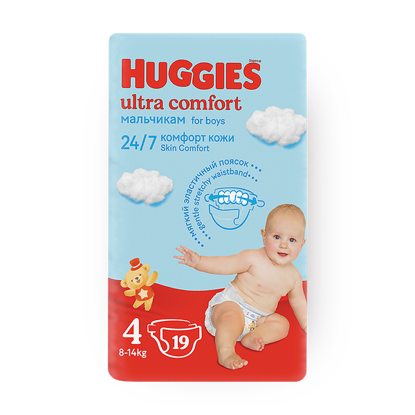 Подгузники Huggies Ultra Comfort №4 8-14Кг Boy