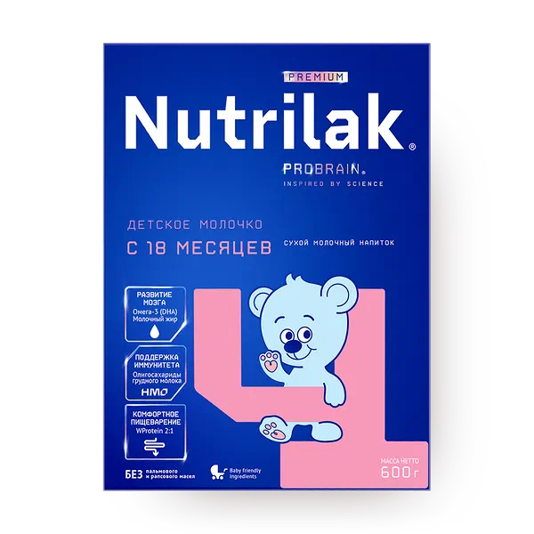 Смесь молочная сухая Nutrilak Premium +4 адаптированная последующая