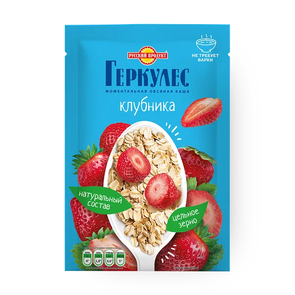 Каша овсяная Геркулес Русский продукт с клубникой