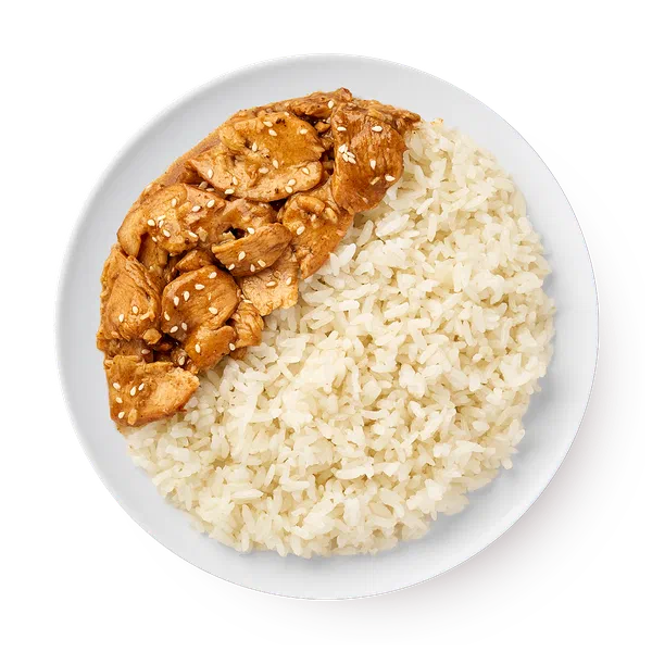 Курица по-азиатски в карамельном соусе с рисом Mfood.kz
