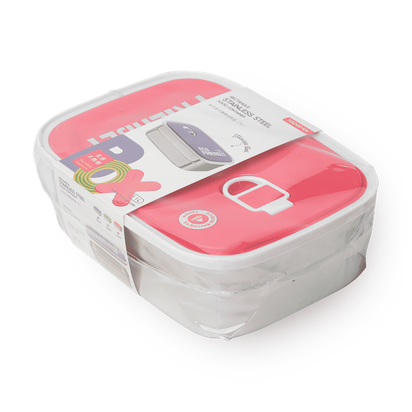 Контейнер пластиковый для еды Tedemei розовый