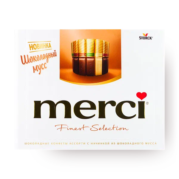 Конфеты шоколадные Шоколадный мусс Merci
