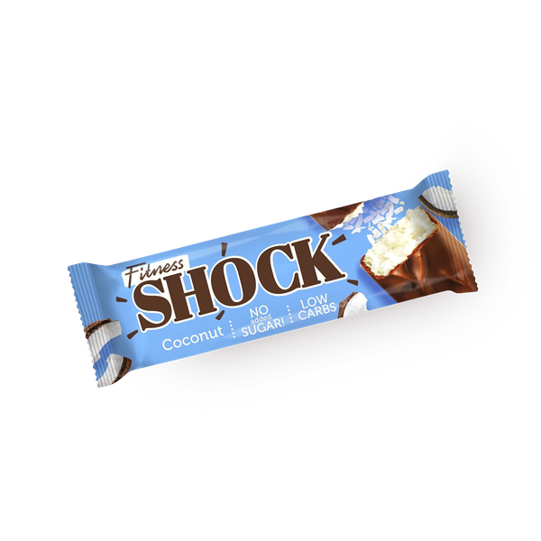 Батончик низкоуглеводный FitnesShock кокос без сахара