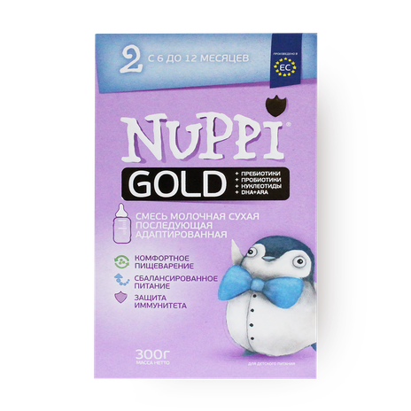 Смесь детская молочная Nuppi Gold 1 адаптированная с 6 до 12 мес