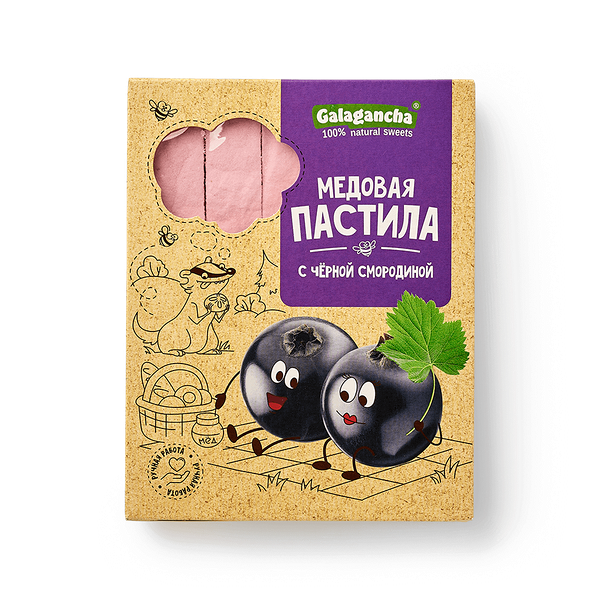 Пастила медовая с чёрной смородиной Galagancha