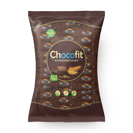 Конфеты мультизлаковые Chocofit с тёмной глазурью