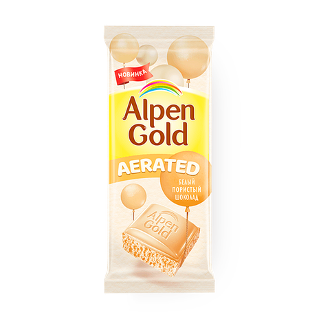 Шоколад белый пористый Alpen Gold